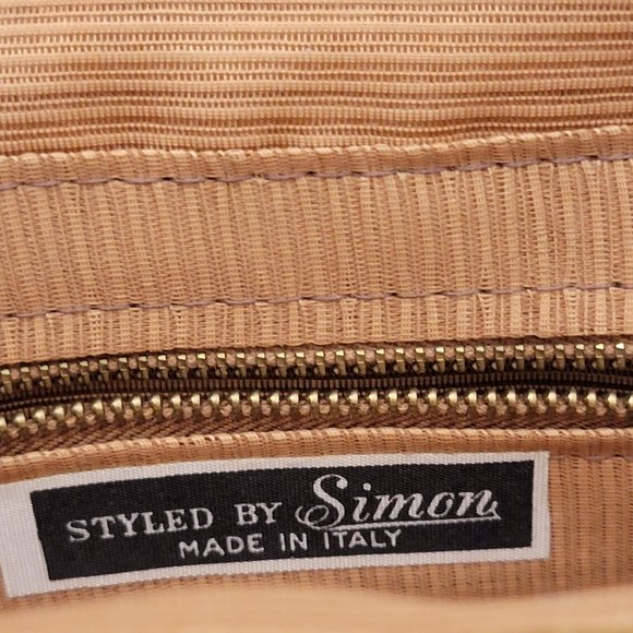 Vintage 50's Womens Gold Black Purse Bag Styled by Simon Italy Weave Beads Night - Picture 4 of 15